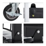 Carucior transport, manerului reglabil pe inaltime, capacitate de incarcare 100 kg, Relaxdays - imagine 7