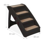 Scara pentru caini, cu 4 trepte, pliabile, 49 x 39 x 61 cm - imagine 4