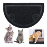 Covoras litiera, baza anti-alunecare, 40 x 59 cm, negru, Relaxdays