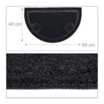 Covoras litiera, baza anti-alunecare, 40 x 59 cm, negru, Relaxdays - imagine 5