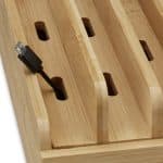 Suport pentru telefoane/tableta, din bambus, 6 device-uri, 10 x 22,5 x 15 cm - imagine 7