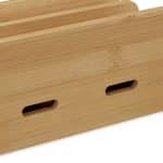 Suport pentru telefoane/tableta, din bambus, 6 device-uri, 10 x 22,5 x 15 cm - imagine 9