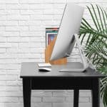 Organizator bambus, de birou, 2 compartimente, 30 x 12 x 23 cm - imagine 5