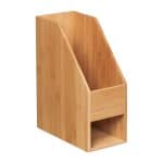 Organizator bambus, de birou, 2 compartimente, 30 x 12 x 23 cm - imagine 6