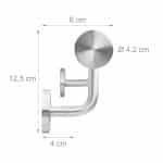 Balustrada din otel inoxidabil, argintiu, 1500mm - imagine 4