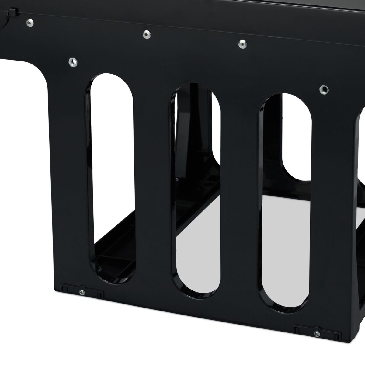 Cos de gunoi incorporabil cu 4 compartimente, 4 x 8 L, otel/plastic, negru - imagine 2