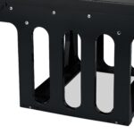 Cos de gunoi incorporabil cu 4 compartimente, 4 x 8 L, otel/plastic, negru - imagine 2