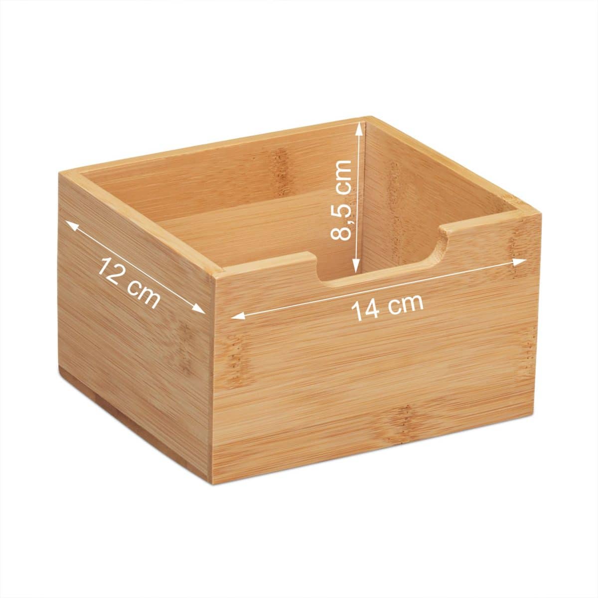 Set de birou, 6 compartimente si 2 sertare, din bambus, 26 x 33 x 13,5 cm, Relaxdays - imagine 5