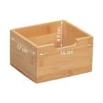 Set de birou, 6 compartimente si 2 sertare, din bambus, 26 x 33 x 13,5 cm, Relaxdays - imagine 5