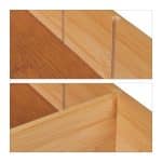 Organizator de birou, compartimentat cu 3 sertare, din bambus, 14 x 28 x 20 cm - imagine 6