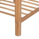 Noptiera cu sertar si raft, alb/natur, MDF/bambus, 55,5 x 40 x 35 cm - imagine 2