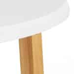 Set 2 masute de cafea, bambus/MDF, alb/natur - imagine 5