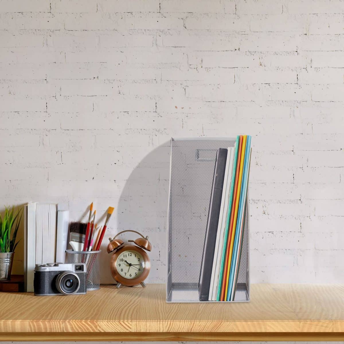 Organizator de birou, metalic, documente A4, 32 x 16 x 24,5 cm - imagine 3