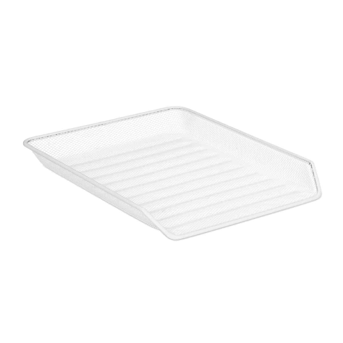 Set 3 tavite/organizator birou, metalic, documente A4, alb, 32 x 16 x 24,5 cm - imagine 8