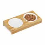 Set boluri din ceramica cu suport din bambus, 5 x 29,5 x 14 cm