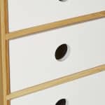 Organizator de birou/cosmetice, din bambus si MDF, 21 x 14,5 x 20 cm - imagine 6