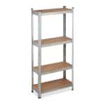 Raft industrial gri, 4 rafturi din MDF, cadru otel, 150 x 70 x 30 cm