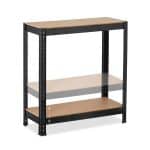 Raft industrial negru, 4 rafturi din MDF, cadru otel, 150 x 70 x 30 cm - imagine 7