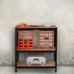 Raft industrial XXL negru 4 polite din MDF, cadru otel galvanizat, 220 x 100 x 45 cm, Relaxdays - imagine 6