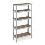 Raft industrial, 5 rafturi, placi MDF, cadru otel galvanizat, 150 x 75 x 30 cm