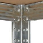 Raft industrial, cu 5 rafturi, placi MDF, cadru otel gri, 180 x 90 x 45 cm - imagine 7