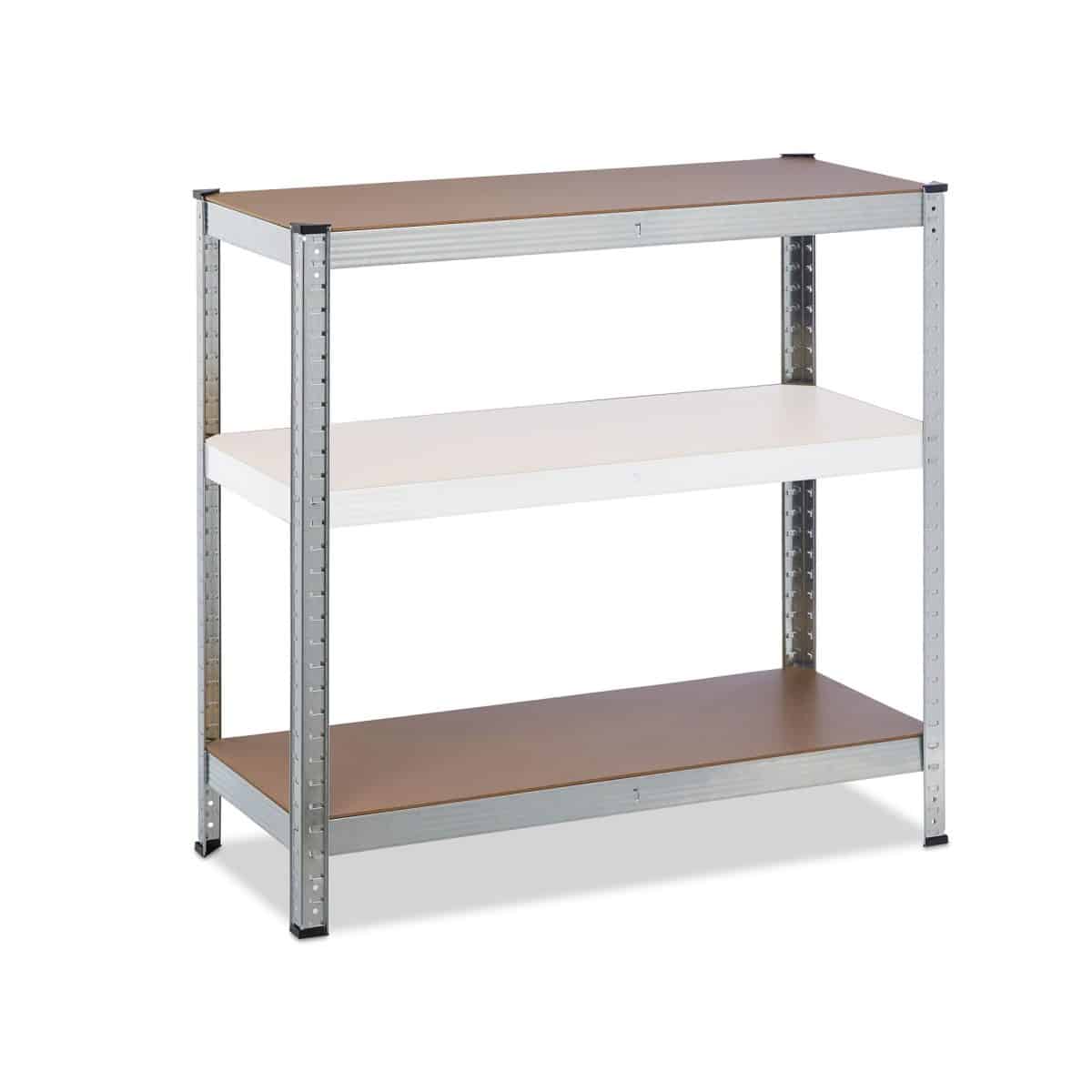 Raft industrial cu 5 rafturi, placi MDF, cadru otel gri, 180 x 90 x 45 cm - imagine 7