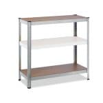 Raft industrial cu 5 rafturi, placi MDF, cadru otel gri, 180 x 90 x 45 cm - imagine 7