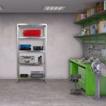 Raft industrial cu 5 rafturi, placi MDF, cadru otel gri, 180 x 90 x 40 cm - imagine 2