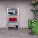 Raft industrial, cu 4 rafturi, placi MDF, cadru otel gri, 157 x 80 x 40 cm - imagine 2