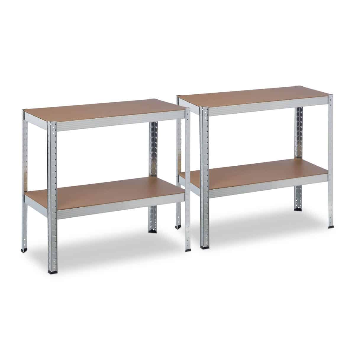 Raft industrial, cu 4 rafturi, placi MDF, cadru otel gri, 157 x 80 x 40 cm - imagine 6
