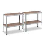 Raft industrial, cu 4 rafturi, placi MDF, cadru otel gri, 157 x 80 x 40 cm - imagine 6