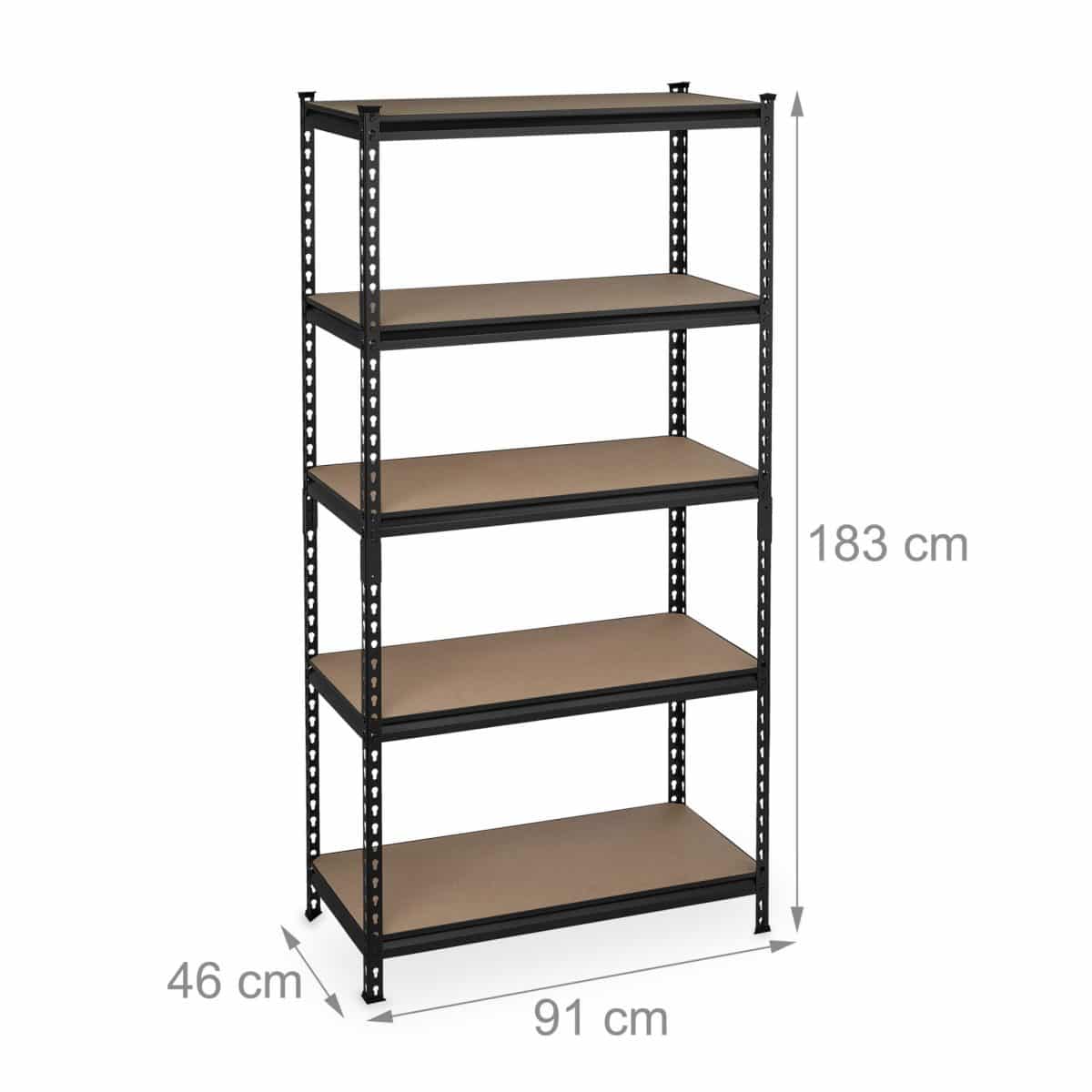 Raft multifunctional industrial, 5 rafturi, sustine 360 kg pe nivel, 183 x 91 x 46 cm - imagine 4