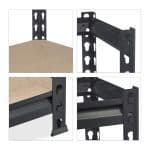 Raft multifunctional industrial, 5 rafturi, sustine 360 kg pe nivel, 183 x 91 x 46 cm - imagine 9