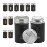 Set 12 recipiente pentru condimente, inox, 8,5 x 5 cm, 90 ml, Kraftpunkt®