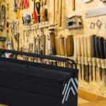 Cutie metalica, maner transport, 5 compartimente, 21 x 53 x 20 cm - imagine 5