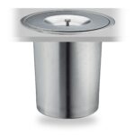 Cos incorporabil pentru blatul de lucru, 8 l, inox, argintiu