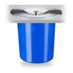 Cos de gunoi incorporabil pentru blatul de lucru, 5 l, capac inox, albastru
