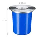 Cos de gunoi incorporabil pentru blatul de lucru, 5 l, capac inox, albastru - imagine 5