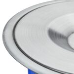 Cos de gunoi incorporabil pentru blatul de lucru, 5 l, capac inox, albastru - imagine 6