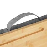 Suport laptop pana la 17,3 inchi, bambus, gri, 8 x 51 x 36 cm - imagine 7