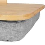 Suport laptop pana la 17,3 inchi, bambus, gri, 8 x 51 x 36 cm - imagine 8