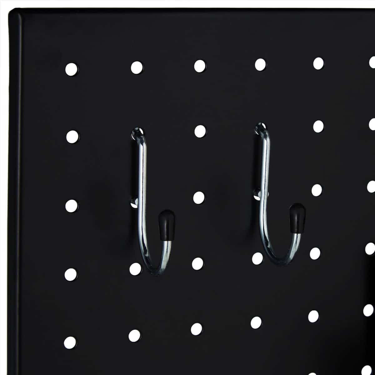 Suport perete perforat, carlige, cutii, polita si suport pentru agatat, 45 x 45 x 13 cm - imagine 7