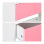 Birou cu scaun pentru copii,fetite, roz, cu sertar, cos depozitare, 79,5 x 80 x 40 cm - imagine 3