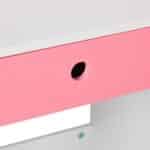 Birou cu scaun pentru copii,fetite, roz, cu sertar, cos depozitare, 79,5 x 80 x 40 cm - imagine 2