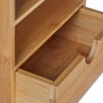 Organizator de birou, din bambus, 24 x 19 x 13 cm, Relaxdays - imagine 6