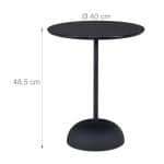 Masuta de cafea, stil modern, 48,5 x 40 cm, negru - imagine 3