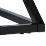 Scaun taburet din piele ecologica, cadru fier, capacitate 200 kg, maro/negru, 41 x 41 x 41 cm - imagine 2