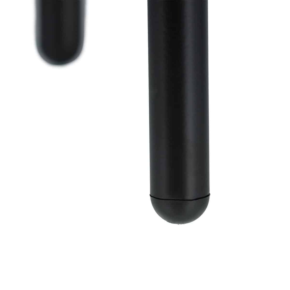 Scaun taburet din catifea, cadru metalic, albastru/negru, 38,5 x 40,5 cm - imagine 2