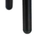 Scaun taburet din catifea, cadru metalic, albastru/negru, 38,5 x 40,5 cm - imagine 2