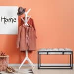 Banca eleganta cu husa din catifea, cadru metal negru, gri/negru,  47 x 80 x 40 cm - imagine 7
